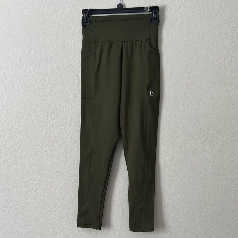 NWOT Bro Fitwear Olive Green High-Waisted Leggings in Size M